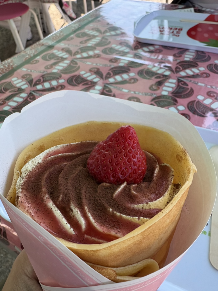 いちご家で食べたクレープ